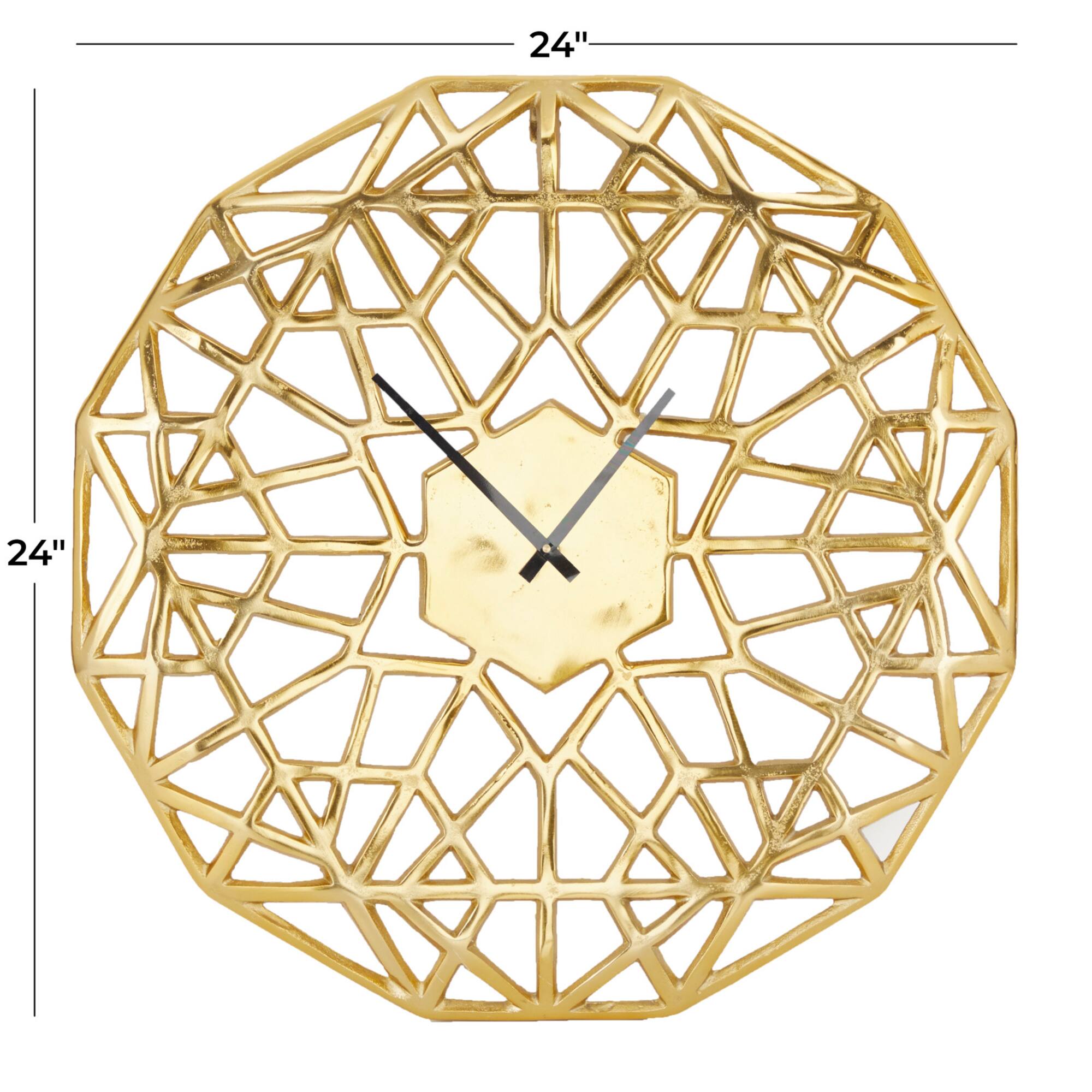 24" Contemporary Abstract Wall Clock